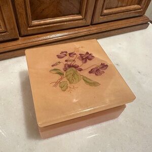 Vintage Pink Italian Jewelry Box